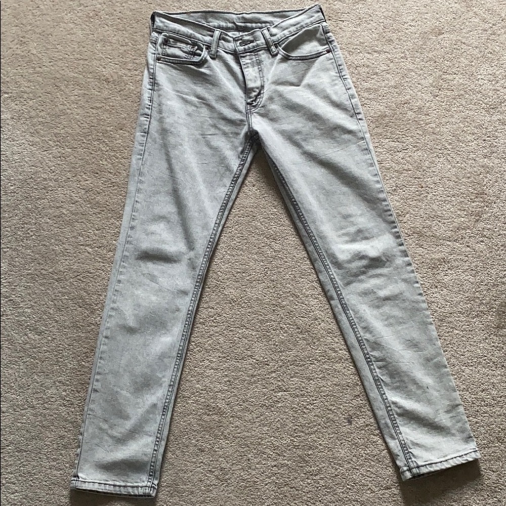 Levi's 511 sz 29/30 Light Grey/White Jeans